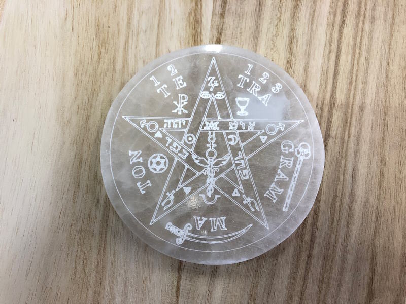 Plato Selenita Tetragramaton 10 cm